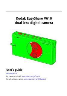 Kodak EasyShare V 610 manual. Camera Instructions.